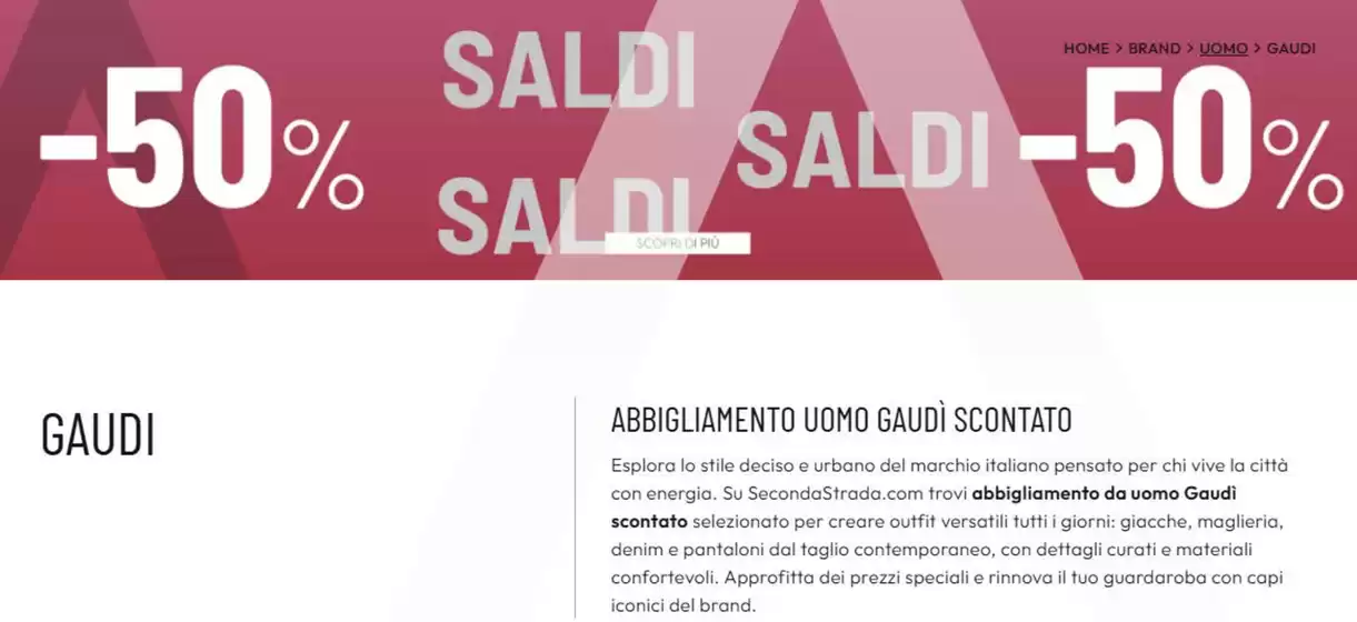 Volantino Gaudì a Torreano | Saldi -50% | 2026-10-27T00:00:00.000Z - 2026-10-31T00:00:00.000Z