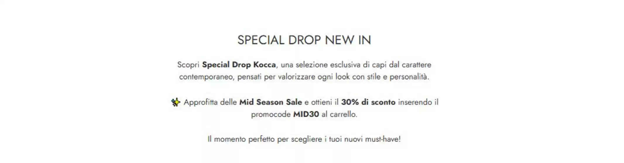 Volantino Kocca a Carate Brianza | Special drop new in | 2026-10-27T00:00:00.000Z - 2026-11-08T00:00:00.000Z