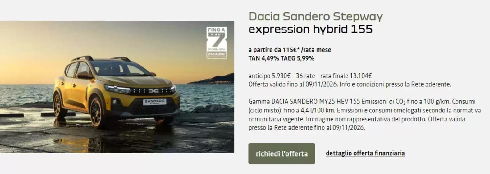 Volantino Dacia a Melilli | Dacia Sandero stepway | 2026-10-27T00:00:00.000Z - 2026-11-09T00:00:00.000Z