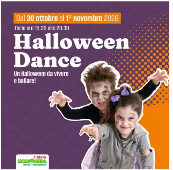 Volantino Mongolfiera Santa Caterina a Merate | Halloween dance | 2026-10-30T00:00:00.000Z - 2026-11-01T00:00:00.000Z