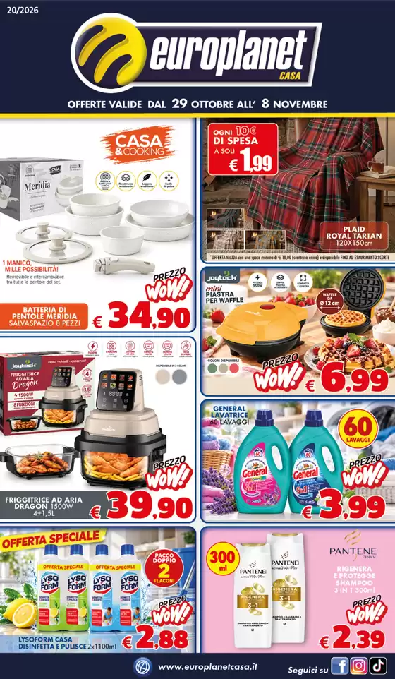 Volantino Europlanet Casa a Sedrina | Offerte valide dal 29 Ottobre all' 8 Novembre | 2026-10-29T00:00:00.000Z - 2026-11-08T00:00:00.000Z