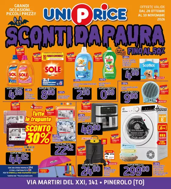 Volantino UniPrice | Sconti da paura | 2026-10-28T00:00:00.000Z - 2026-11-10T00:00:00.000Z