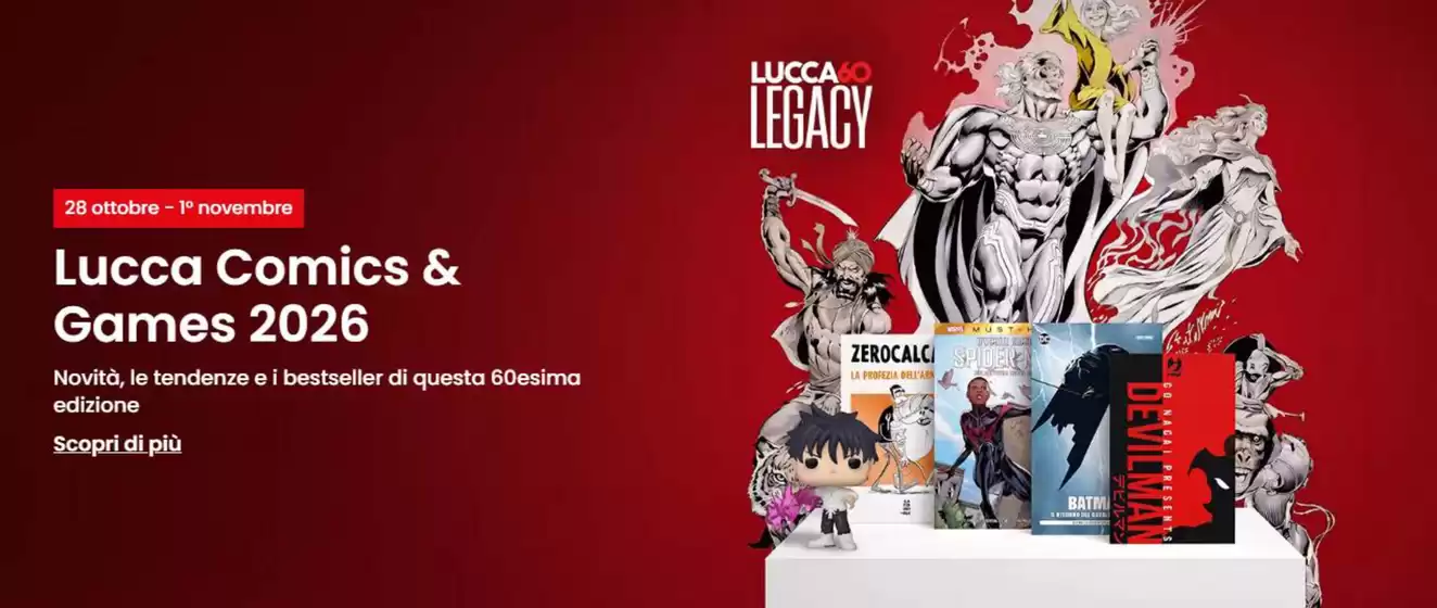 Volantino Feltrinelli a Sant'Ambrogio di Valpolicella | Lucca comics & games 2026 | 2026-10-28T00:00:00.000Z - 2026-11-01T00:00:00.000Z