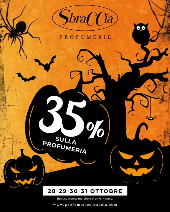 Volantino Profumerie Sbraccia | 35% sulla profumeria | 2026-10-28T00:00:00.000Z - 2026-10-31T00:00:00.000Z