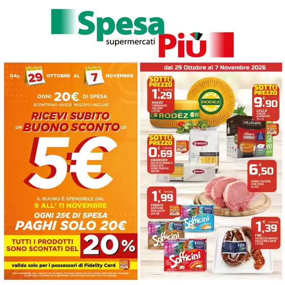 Volantino SpesaPiù Supermercati | Dal 29 Ottobre al 7 Novembre 2026 | 2026-10-29T00:00:00.000Z - 2026-11-07T00:00:00.000Z