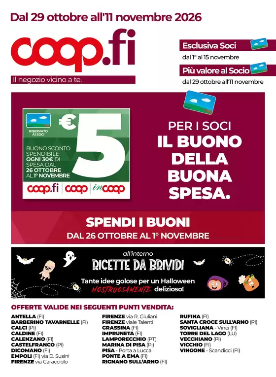 Volantino Coop a Cascia | Dal 29 ottobre all'11 novembre 2026 | 2026-10-28T00:00:00.000Z - 2026-11-11T00:00:00.000Z