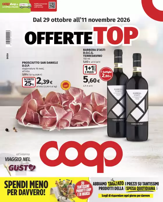 Volantino Coop a Merate | Offerte Top | 2026-10-29T00:00:00.000Z - 2026-11-11T00:00:00.000Z