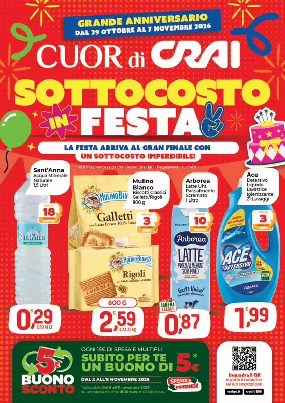 Volantino Crai a Moconesi | Sottocosto in festa | 2026-10-29T00:00:00.000Z - 2026-11-07T00:00:00.000Z