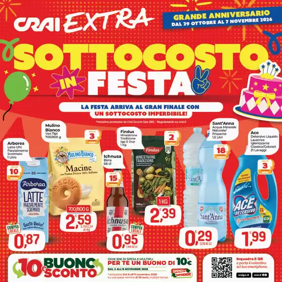 Volantino Crai a Bortigiadas | Sottocosto in festa | 2026-10-29T00:00:00.000Z - 2026-11-07T00:00:00.000Z