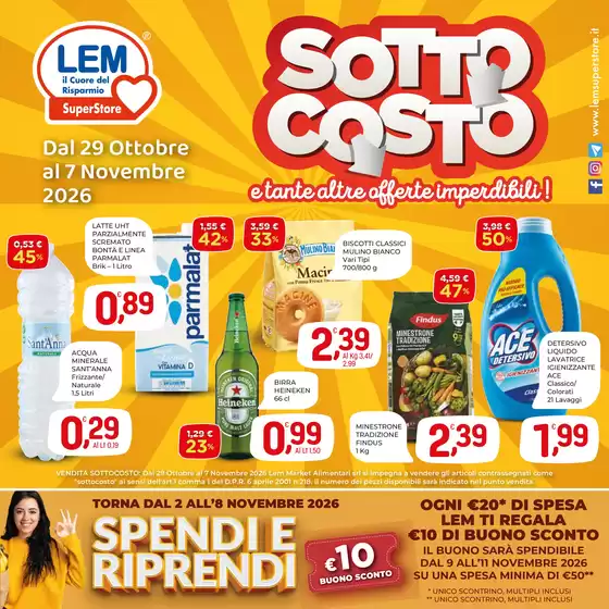 Volantino Lem SuperStore a Moconesi | Sotto Costo | 2026-10-29T00:00:00.000Z - 2026-11-07T00:00:00.000Z