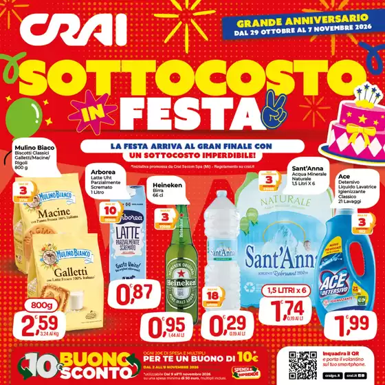 Volantino Crai a Genazzano | Sottocosto | 2026-10-29T00:00:00.000Z - 2026-11-07T00:00:00.000Z