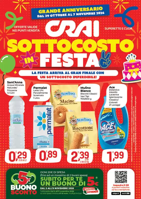 Volantino Crai a Taglio di Po | Sottocosto in Festa | 2026-10-29T00:00:00.000Z - 2026-11-07T00:00:00.000Z