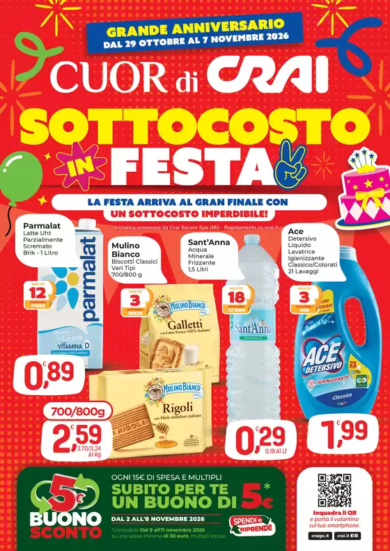 Volantino Crai a Marcallo con Casone | Sottocosto in festa | 2026-10-29T00:00:00.000Z - 2026-11-07T00:00:00.000Z