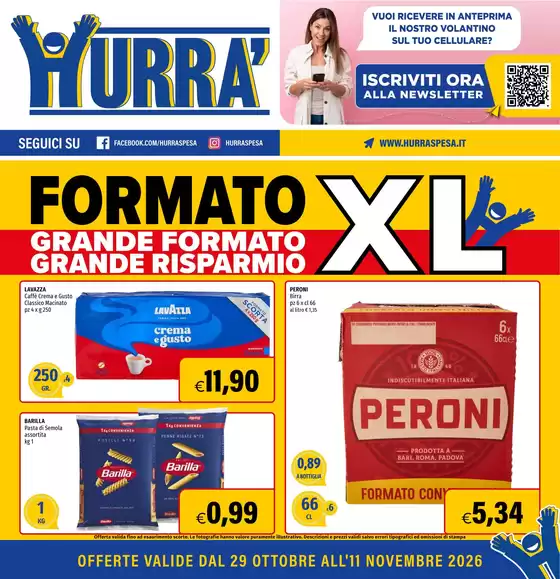 Volantino Hurrà Discount | Formato XL | 2026-10-29T00:00:00.000Z - 2026-11-11T00:00:00.000Z