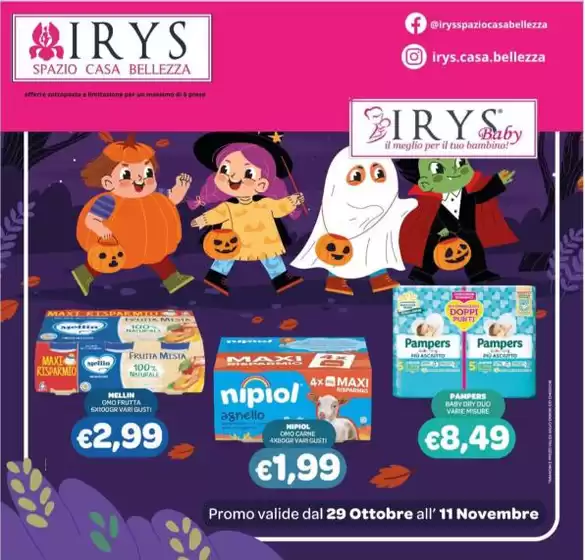 Volantino Irys a Altavilla Vicentina | Promo valide dal 29 ottobre all' 11 novembre | 2026-10-29T00:00:00.000Z - 2026-11-11T00:00:00.000Z