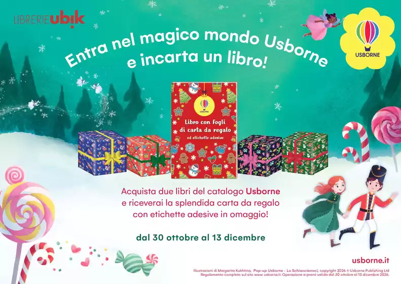 Volantino Ubik a Volla | Entra nel magico mondo Usborne e incarta un libro! | 2026-10-30T00:00:00.000Z - 2026-12-13T00:00:00.000Z