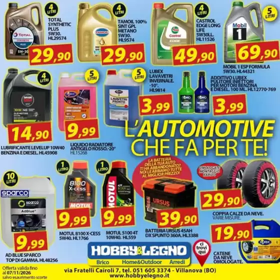 Volantino Hobby & Legno | L'automotive che fa per te! | 2026-10-29T00:00:00.000Z - 2026-11-07T00:00:00.000Z