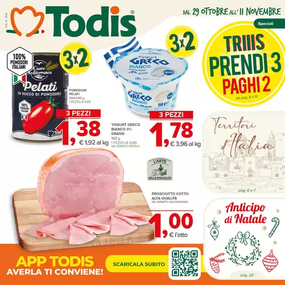 Volantino Todis a Cannole | Triiis prendi 3 paghi 2 | 2026-10-29T00:00:00.000Z - 2026-11-11T00:00:00.000Z