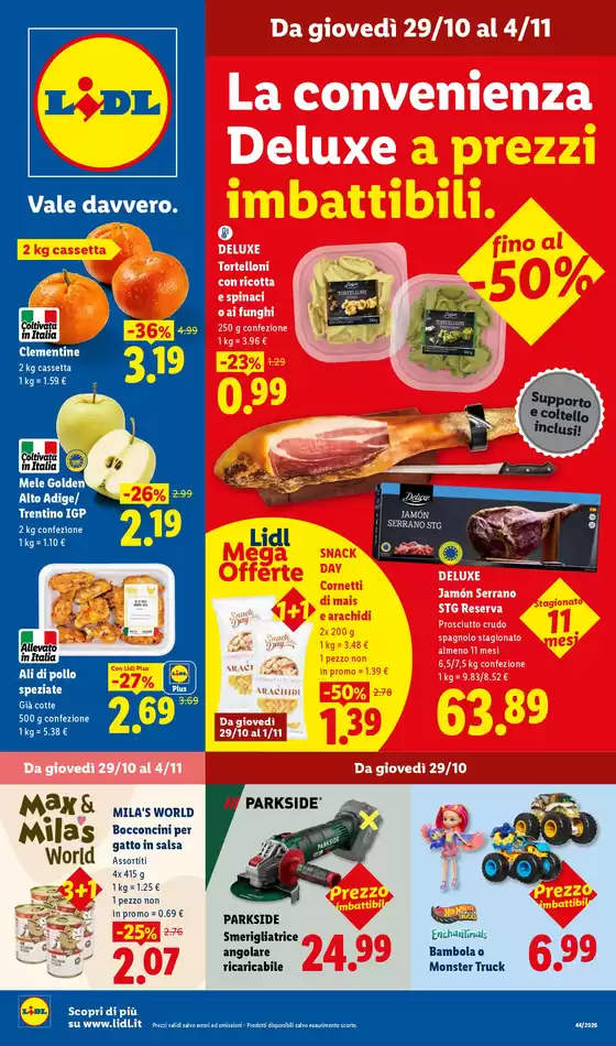 Volantino Lidl a Benevento | La convenienza Deluxe a prezzi imbattibili. | 2026-10-29T00:00:00.000Z - 2026-11-04T00:00:00.000Z