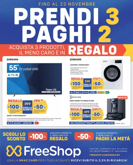 Volantino Freeshop a Arce | Prendi 3 paghi 2 | 2026-10-29T00:00:00.000Z - 2026-11-23T00:00:00.000Z