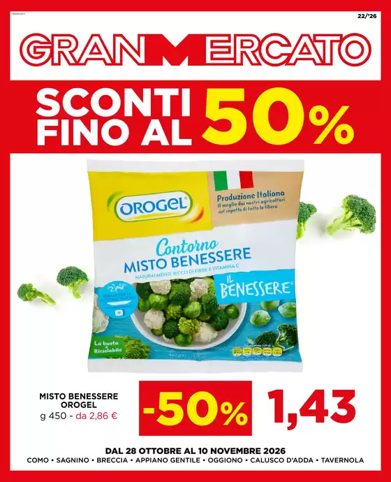Volantino Gran Mercato a Morino | Sconti fino al 50% | 2026-10-28T00:00:00.000Z - 2026-11-10T00:00:00.000Z
