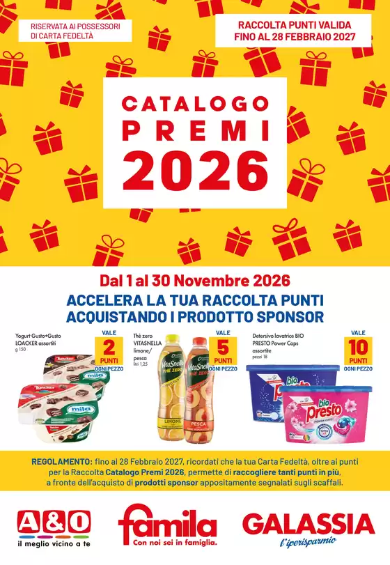Volantino A&O | Catalogo premi 2026 | 2026-11-01T00:00:00.000Z - 2027-02-28T00:00:00.000Z