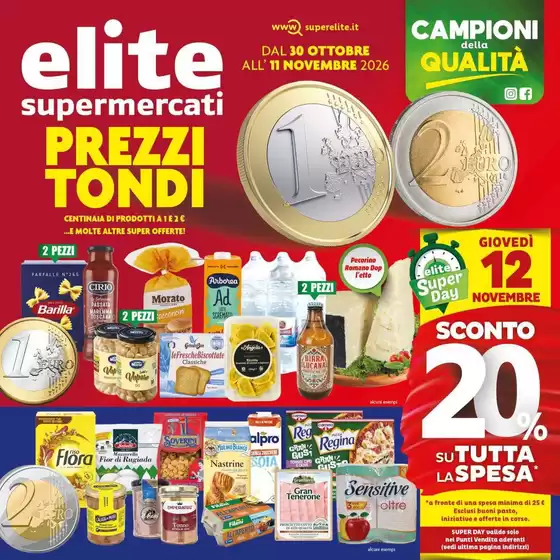 Volantino Elite | Prezzi tondi | 2026-10-30T00:00:00.000Z - 2026-11-12T00:00:00.000Z