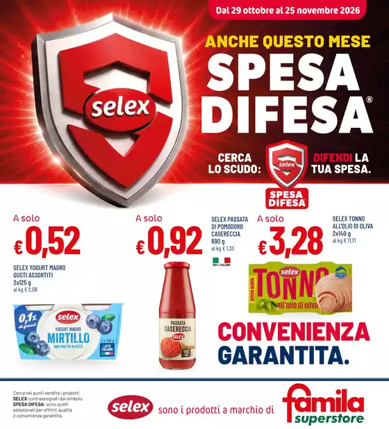 Volantino Famila Superstore | STORE SELEX NOVEMBRE | 2026-10-30T00:00:00.000Z - 2026-11-25T00:00:00.000Z